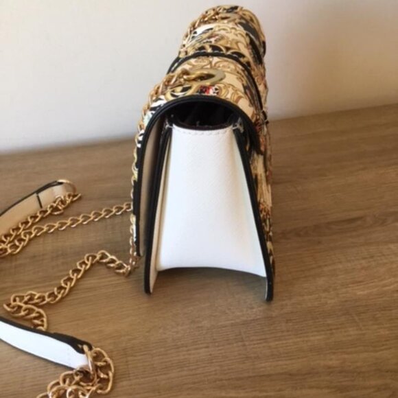 Aldo Tiger Queen Bag Black and Gold Baroque Shoulder Crossbody Bag NWOT - Picture 6 of 8